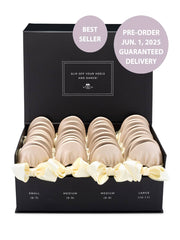 2025 June Pre-Order - 20 Pairs of Champagne Rescue Flats (BLACK Display Box)