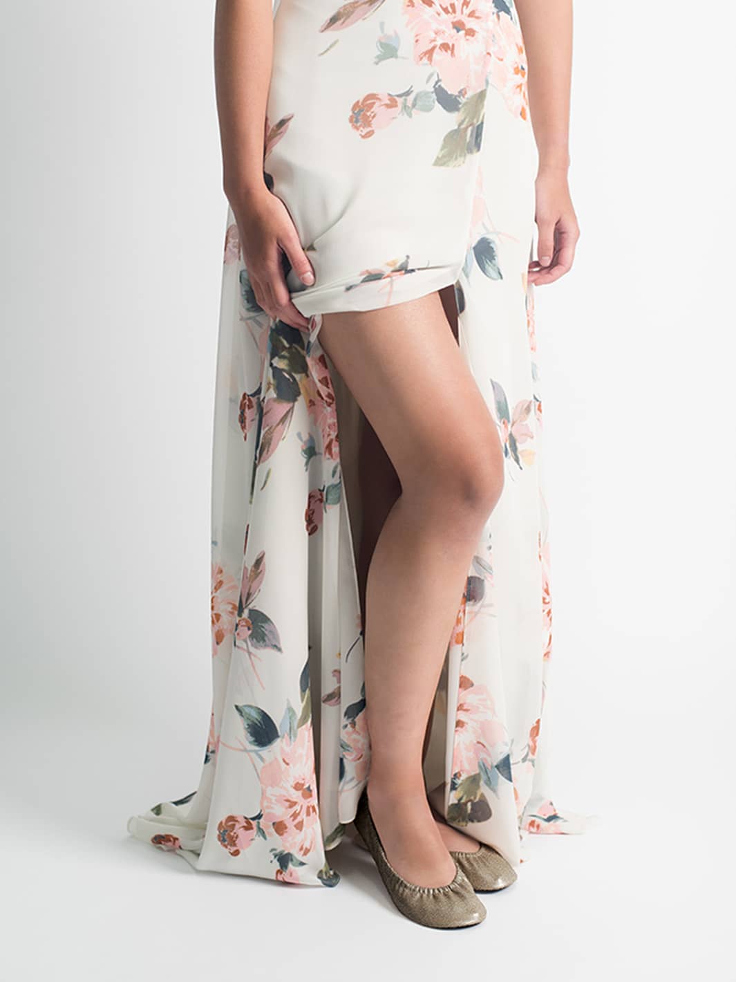 20 Pairs of Champagne Glitter Rescue Flats (Rose GOLD Display Box)