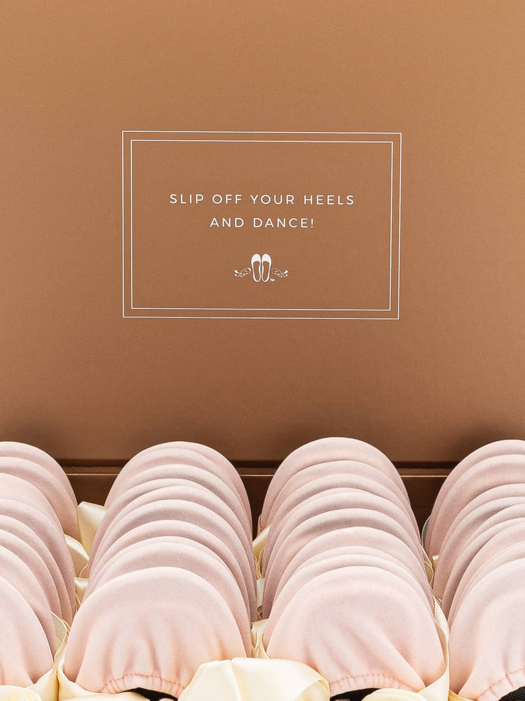 20 Pairs of Light Pink Velvet Rescue Flats (ROSE GOLD Display Box)