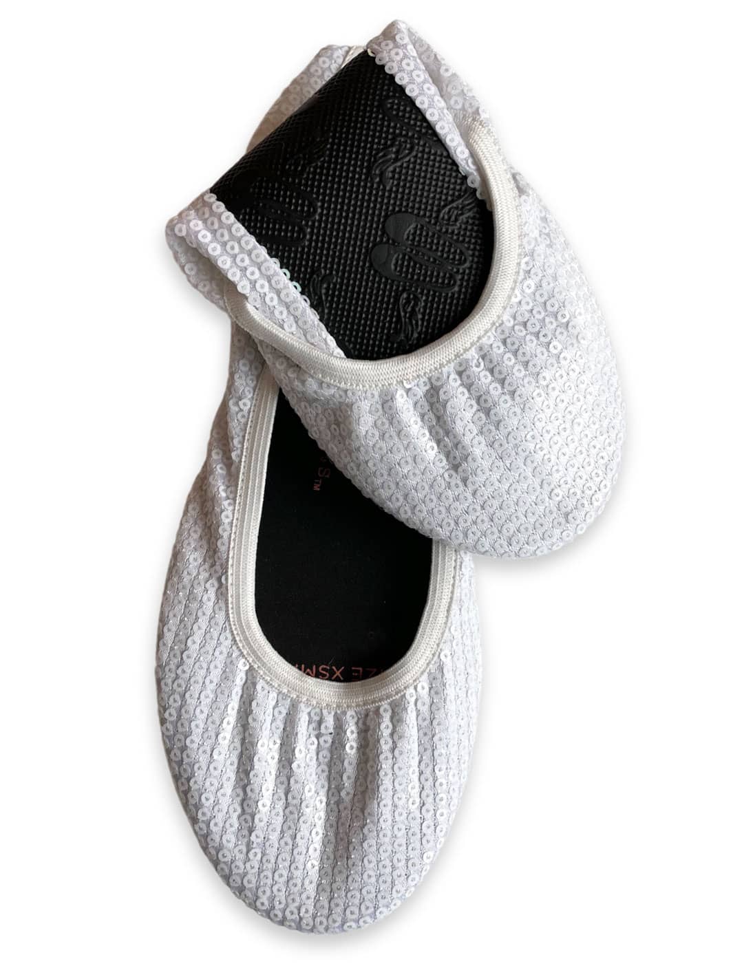 Bridal White Sequin Rescue Flats