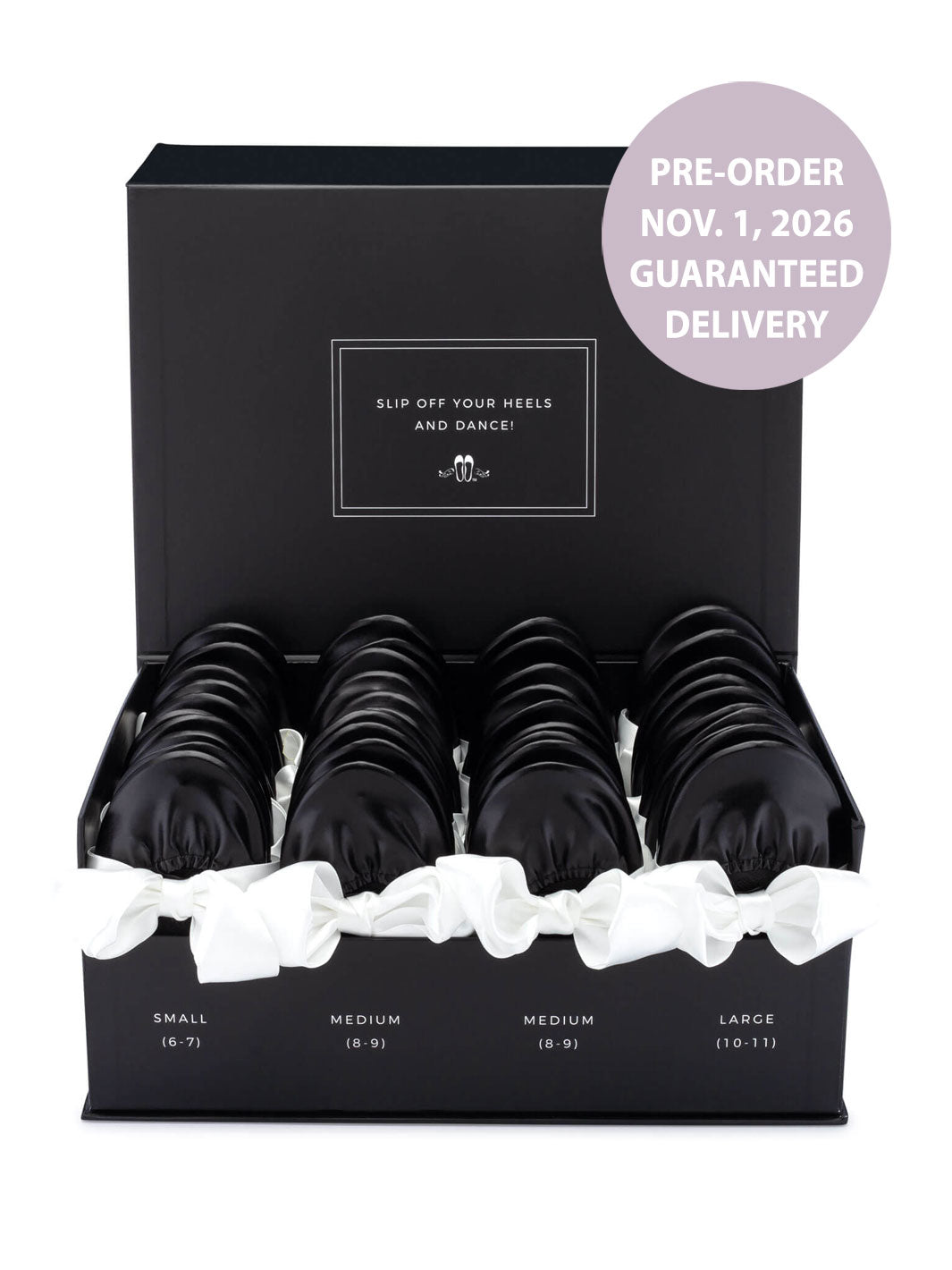 2026 November Pre-Order - 20 Pairs of Black Rescue Flats (BLACK Display Box)