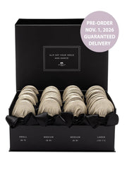 2026 November Pre-Order - 20 Pairs of Gold Glitter Rescue Flats (BLACK Display Box)