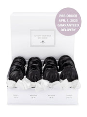 2025 April Pre-Order - 20 Pairs of Black Rescue Flats (WHITE Display Box)